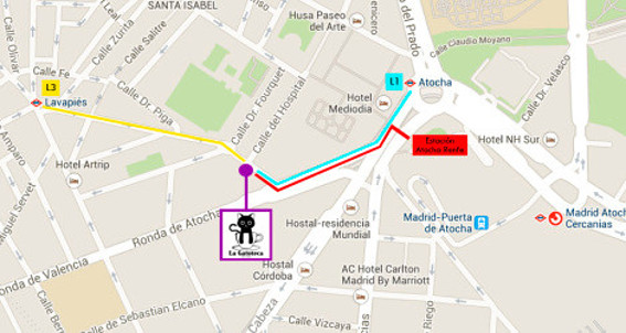 la-gatoteca-cat-cafe-madrid-spain-map