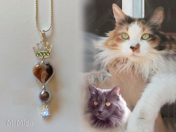 joya-artistica-con-pelo-animal-mi-miga-collar-recuerdo-plata-ley-corona-piedras-estrella-swarovski-perlas-cristal-gatos-milu-kenzo