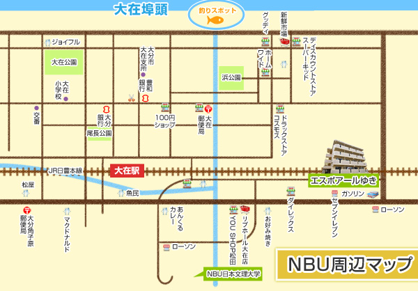 日本文理大学の周辺マップ