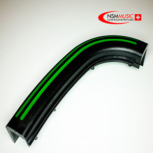 NSM-CD Nr. 177958, Lampenblende oben rechts gebogen grün z.B. Emerald Ice, Preis: CHF 45.00