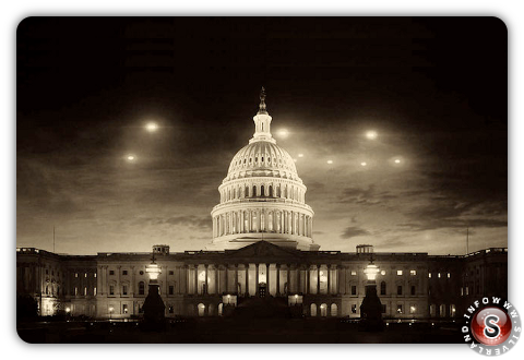 UFO passing over Washington 1952 - Reconstruction