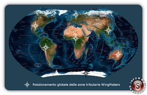 Posizionamento globale delle zone tributarie Wingmakers 