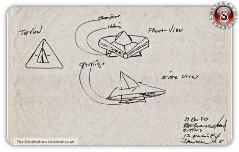 Schizzo sergente James W. Penniston, Oggetto di forma triangolare