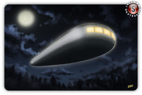 Schizzo di profilo dell'oggetto volante non identificato visto nel 1992 - Credit kevrayval Deviant Art