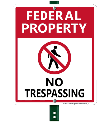 Federal Property - No trepassing - FAC - SIMILE