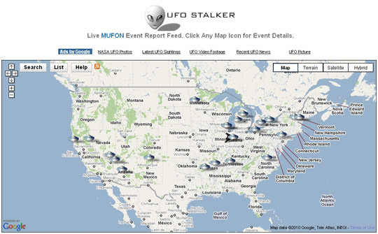 MUFON di UFO Stalker, grafica UFO relazione interfaccia