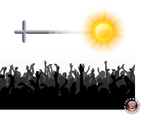 Oggetto che esce dal sole - rilelaborazione grafica Silverland