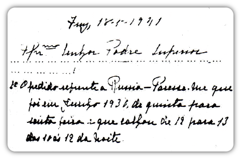 Manoscritto di Lucia nel quale dichiara che la richiesta della Madonna riguardo la consacrazione della Russia al Suo Cuore Immacolato, è avvenuta il 12 Giugno 1930.