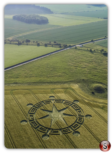 Crop circles - Ackling Dyke Dorset 2018