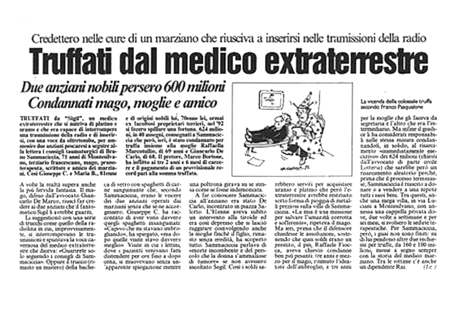 Tratto dal quotidiano IL CENTRO  del 06/11/1997