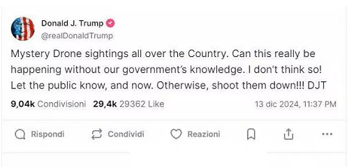 Tweet di D. Trump
