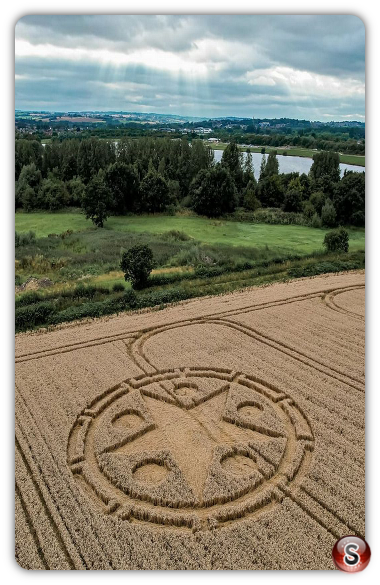 Crop circles - Sandal Castle, West Yorkshire 2021