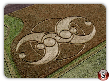 Crop circles - Windmill Hill nr Avebury Trusloe Wiltshire 2012