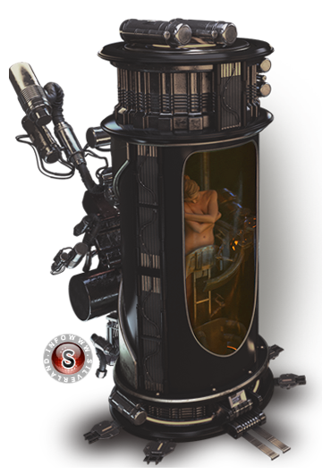 Humans in mysterious tubes
