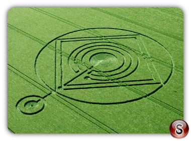 Crop circles - Hod Hill Hanford Dorset UK 2014