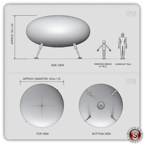 Reconstruction UFO - Lonnie Zamora by ufo-explorer.com