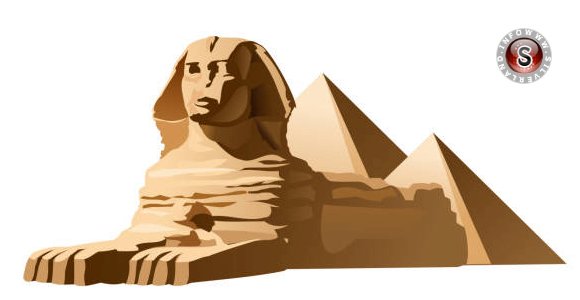 Illustration Pyramids and the Sphinx - Cairo, Egypt