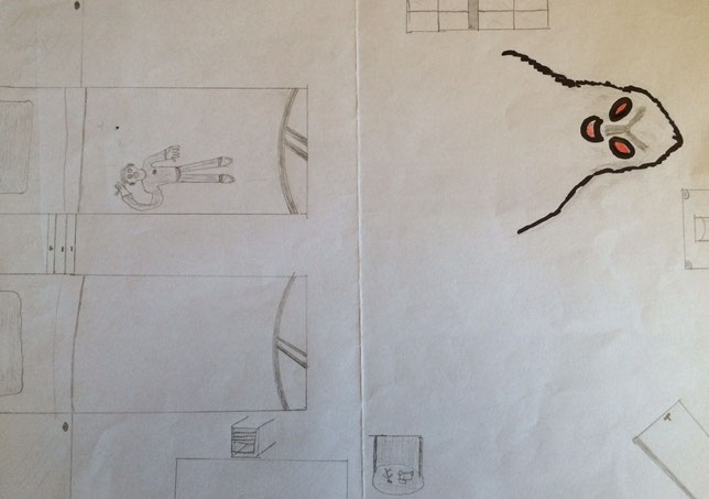 Strana figura in camera d letto
