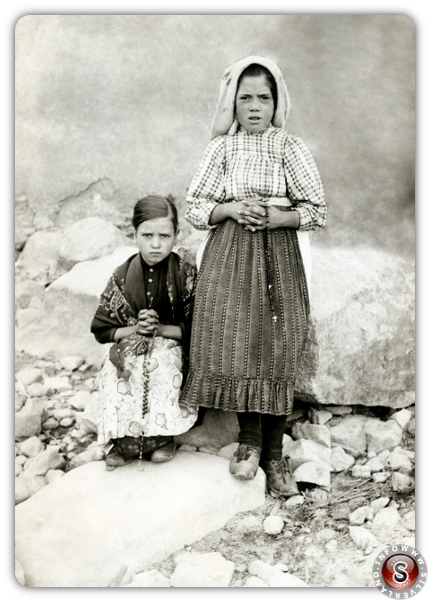 I due testimoni a Reixida ( Cortes ), a metà Settembre del 1917. Jacinta e Lúcia