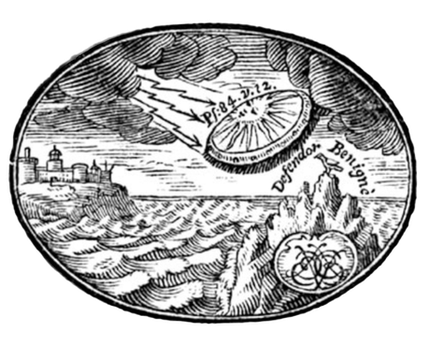 L'immagine del disco sul libro del 1716
