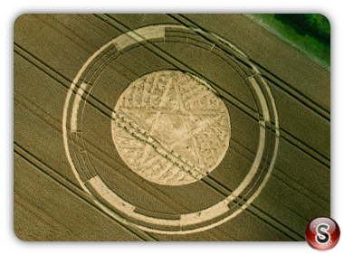 Crop circles - Parkes Hill Plantation Nr Cherington Gloucestershire UK 2014