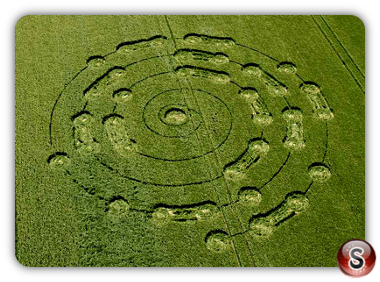Crop circles - Chilcomb Down Winchester Hampshire UK  2014