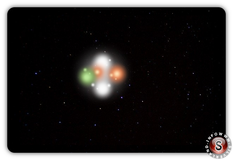 Ipotetica ricostruzione delle luci dell'oggetto volante non identificato by Silverland