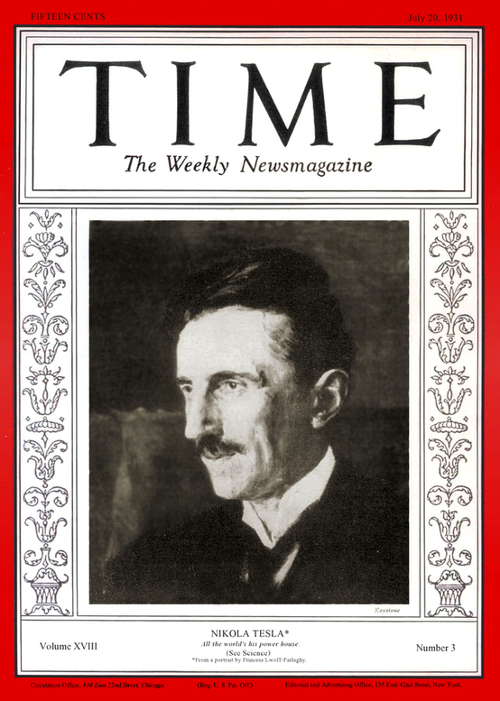 TIME Magazine: Nikola Tesla - July 20, 1931
