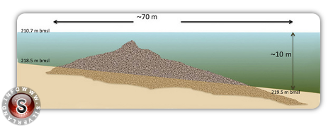 Struttura circolare sul fondo del mare