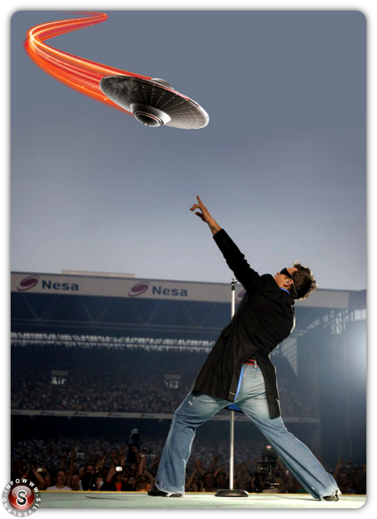 Robbie Williams and Ufos - Graphic processing by Silverland