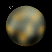 Plutone in vari fotogrammi scattati dal telescopio Hubble
