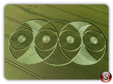 Crop circles - Hillside Farm West Woods Wiltshire 2008