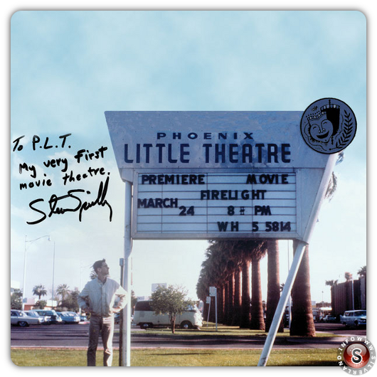 Foto del cartellone che pubblicizza il film Firelight di Steven Spielberg del 1964