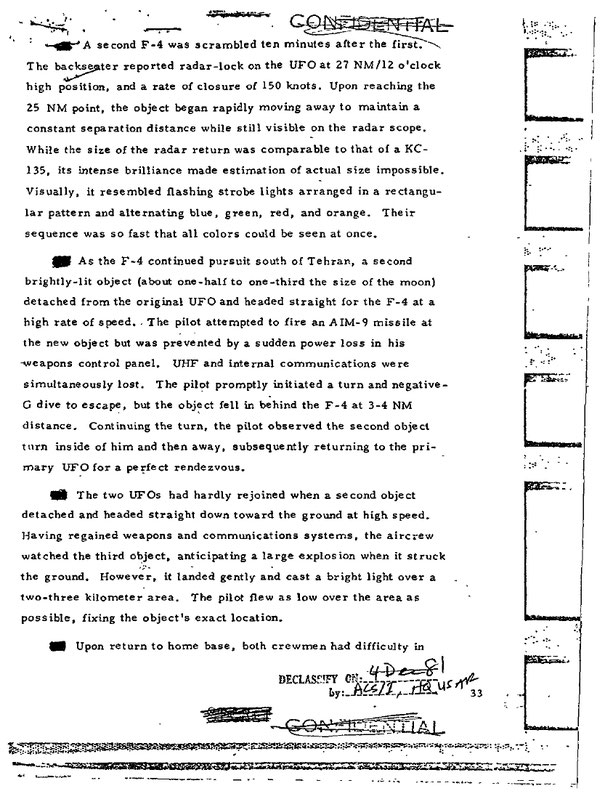 Air Force files on the Tehran UFO incident in 1976 pag. 33