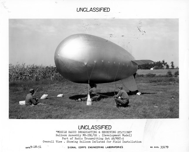 09/18/1951 Mobile radio broadcasting & Receiving stations - Balloon Assembly MX-591GR