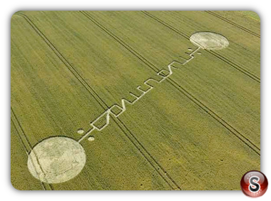 Crop circles Stanton St Bernhard Wiltshire UK 2011