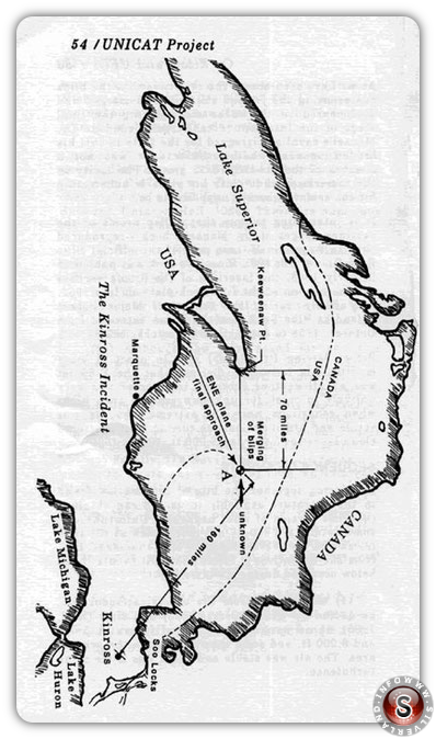 Mappa dell'area in cui avvenne l'incidente di Kinross