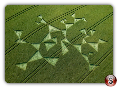 Crop circles - Charlbury Hill Oxfordshire