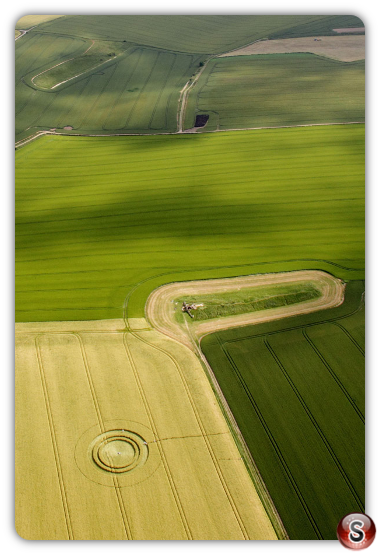 Crop circles - West Kennett Longbarrow Near Avebury Wiltshire 2014