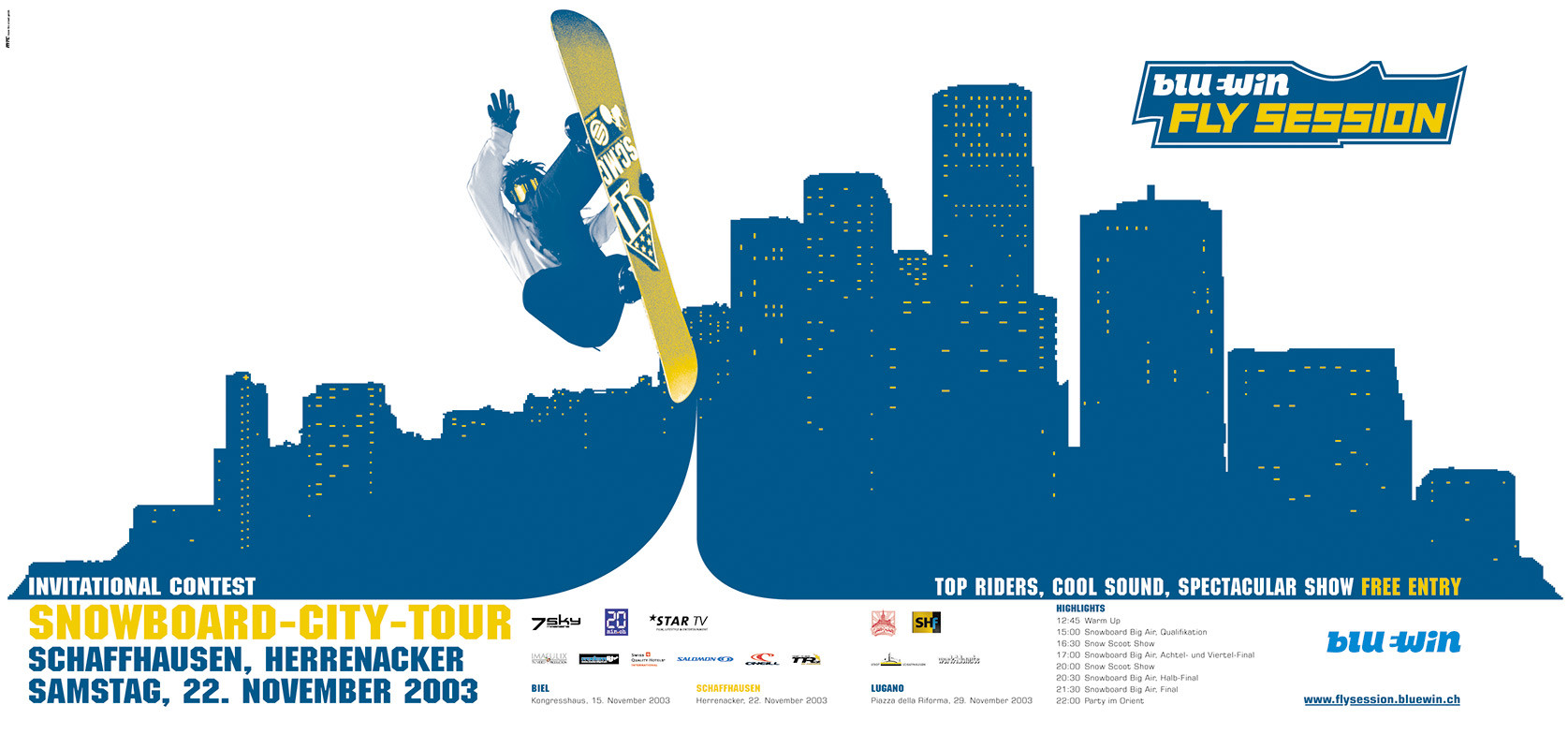 Kampagne blue win fly session