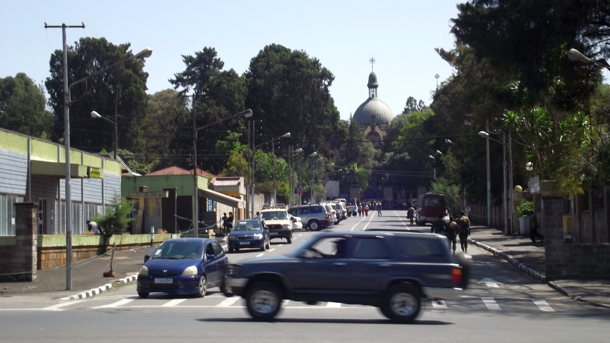 Visite de l'église Sainte Trinité d'Addis Abeba en Ethiopie. 