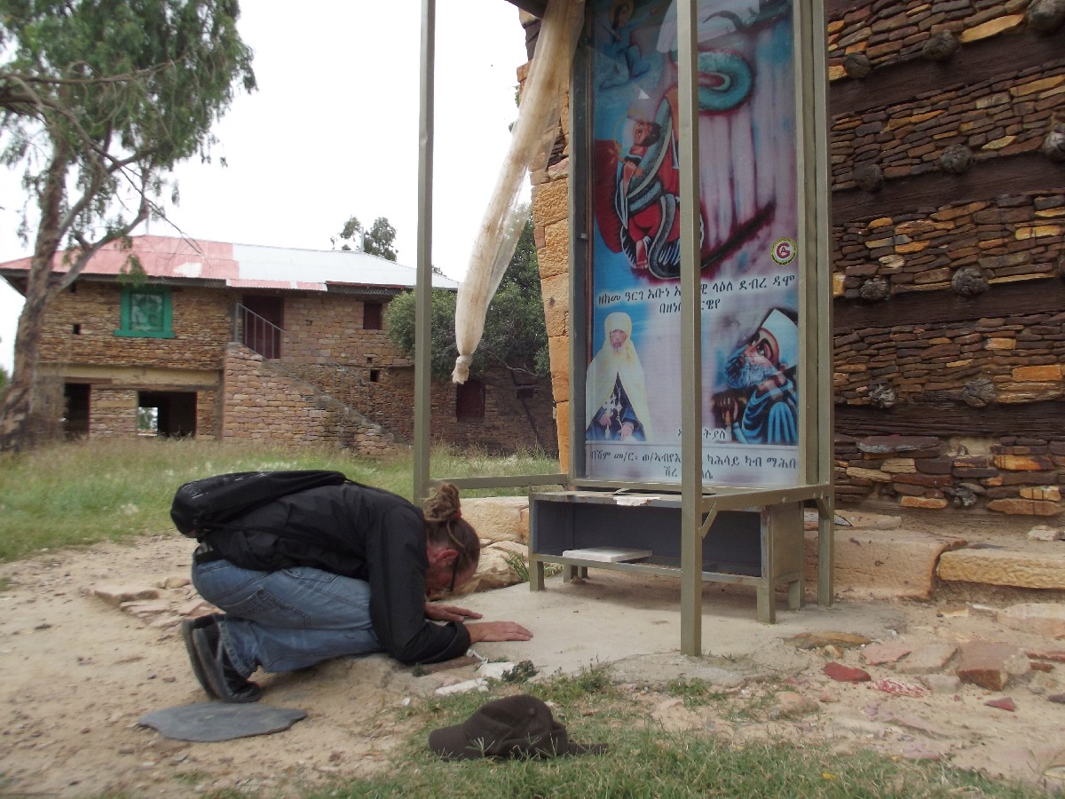 Voyage Séjour Road Trip Visite trekking et randonnée. Le monastère de Debre Damo en Ethiopie.  L'Eglise Abba Aregawi.