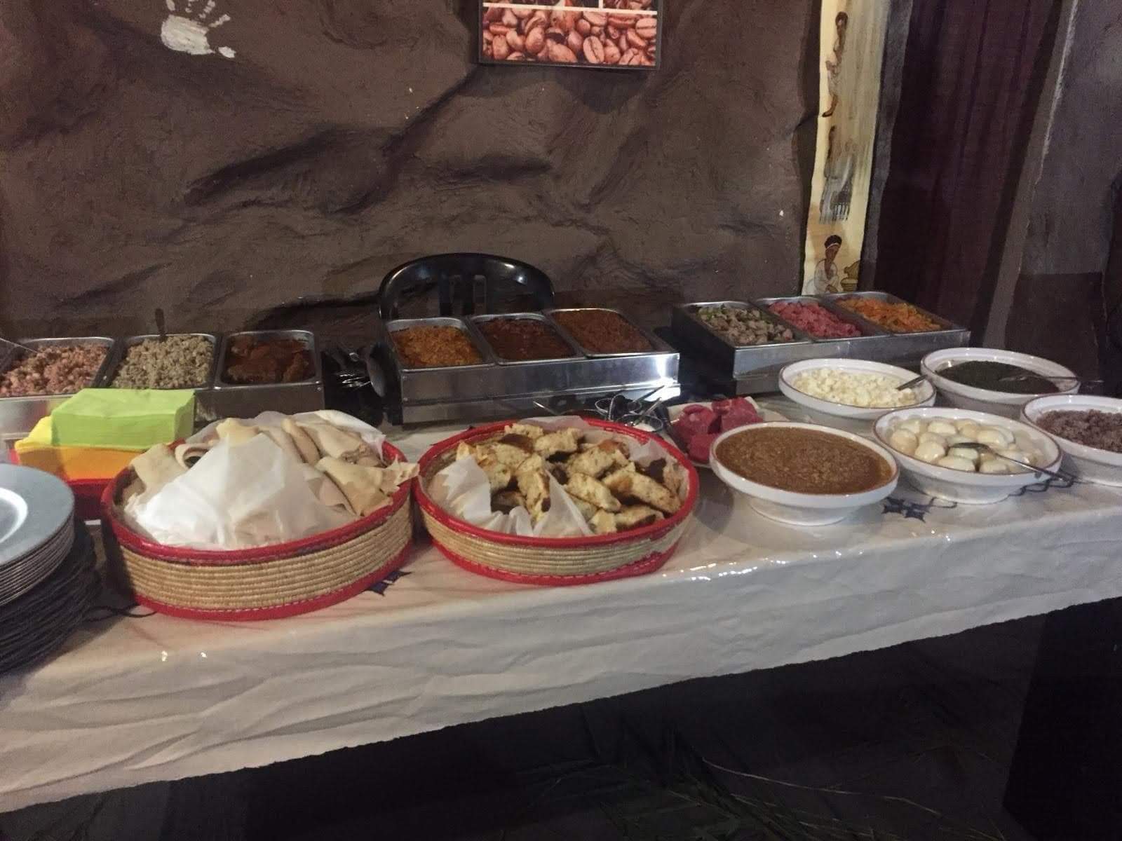 Le buffet du Restaurant éthiopien Lalibela à Clermont Ferrand 63000 France