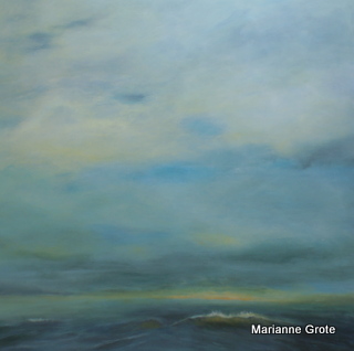 Abendspaziergang, 100 x 100 cm, Acryl auf Leinwand, 2017 