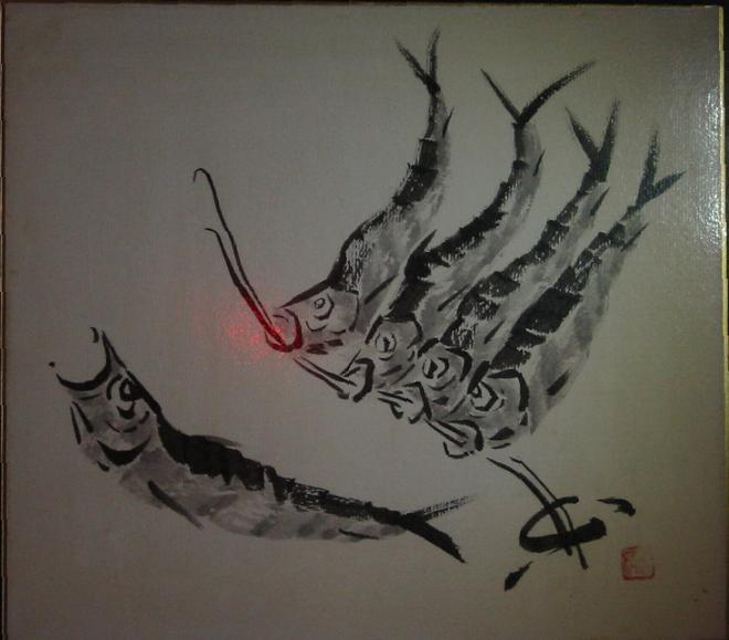 母ー墨絵