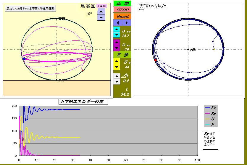 力学２－14 球殻内に投入された物体-(ｴﾈｸﾞﾗ付(70) 