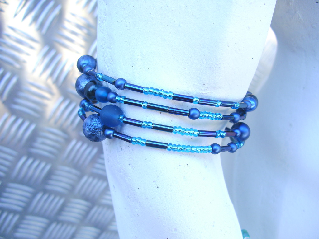 Spiralband blau