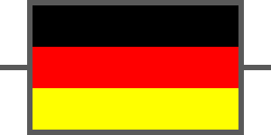 Dieses Bild von Thorsten Hülsberg zeigt schwarzgerahmt auf weißem Grund das Zeichen für Widerstand gefüllt mit einer Deutschlandfahne.