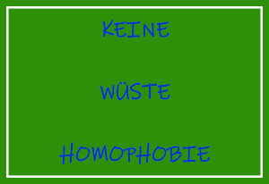 Dieses Bild von Thorsten Hülsberg zeigt das BALLacker-dÜsign Gegen Homophobie 22.2 auf dem üblichen BALLacker-Layout.