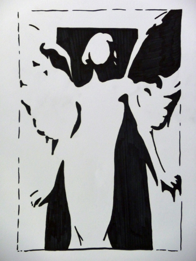 Zeichnung mit Filzstift